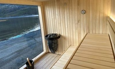 Sauna Retreat with Fjord and Mountain Views