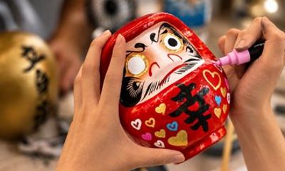 Osaka Paint a Daruma and Write Your Wish in Japanese Calligraphy