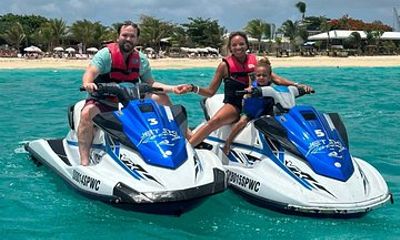 90 Minutes Guided Jet Ski Tour for Two Riders from Philipsburg