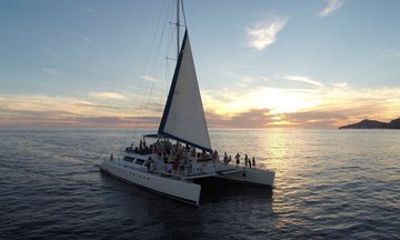 Catamaran at Sunset in Cabo San Lucas