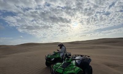 Quad biking with sandboarding in the desert of Essaouira