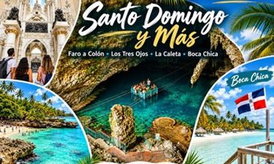 Santo Domingo Los Tres Ojos Hidden Beach and Boca Chica Day Tour