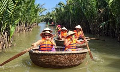 Private Da Nang Marble Mountains with Basket Boat and Hoi An Tour