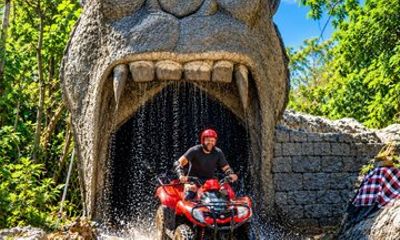 Jimbaran Bali ATV Ride with Gorilla Cave and Beach View