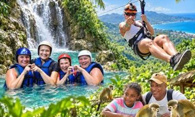 Puerto Plata Damajagua Waterfalls Zipline and Monkey Home Tour
