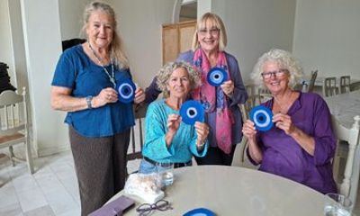 Create Your Own Evil Eye Needle Felting Workshop on Paros