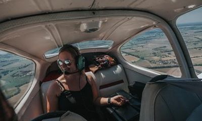 Fly above the Vienna in a private plane