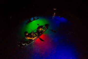 Sunset and Night LED Clear Kayak with Fluoro Snorkel Adventure
